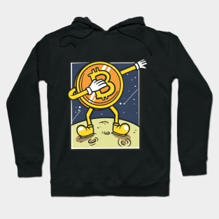 Bitcoin Dabbing Cryptocurrency Funny Crypto Design Hoodie